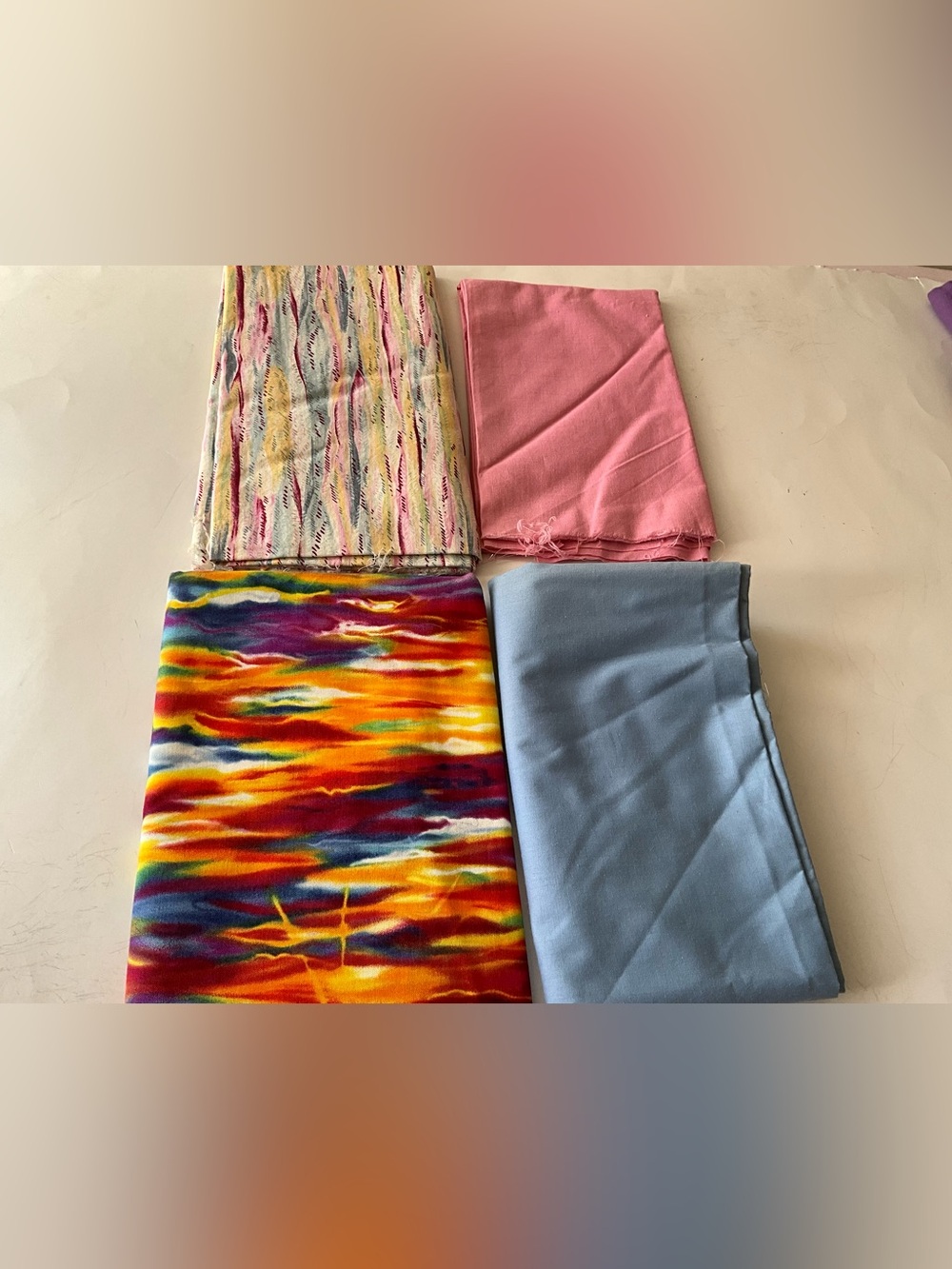 Quilting Sewing Fabric Lot Hoffman Intl Tie Dye Solid Cotton Red Yellow Pink